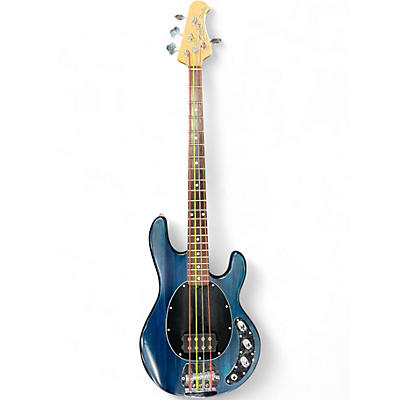 Used Sterling by Music Man Stingray Sub Series Blue Electric Bass Guitar