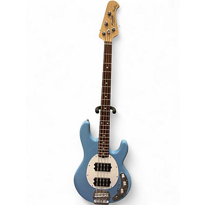 Used Sterling by Music Man Stingray bass  Daphne Blue Electric Bass Guitar