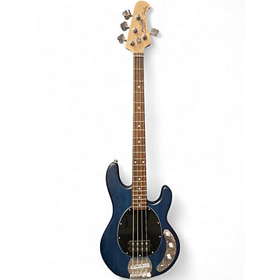 Used Sterling by Music Man Sub 4 Blue Electric Bass Guitar
