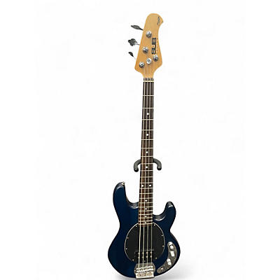 Used Sterling by Music Man Sub 4 Blue Electric Bass Guitar