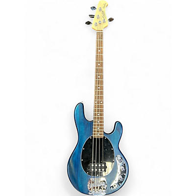 Used Sterling by Music Man Sub 4 Blue Electric Bass Guitar