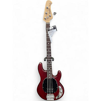 Used Sterling by Music Man Sub 4 Burgundy Electric Bass Guitar