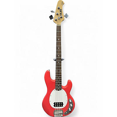 Used Sterling by Music Man Sub 4 Fiesta Red Electric Bass Guitar