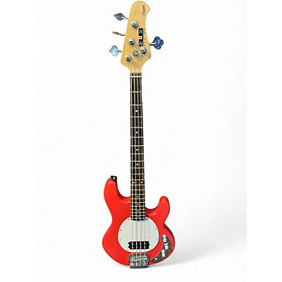 Used Sterling by Music Man Sub 4 Fiesta Red Electric Bass Guitar