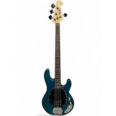 Used Sterling by Music Man Sub 4 Flat Blue Electric Bass Guitar