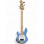 Used Sterling by Music Man Sub 4 Left Handed Blue Electric Bass Guitar Blue