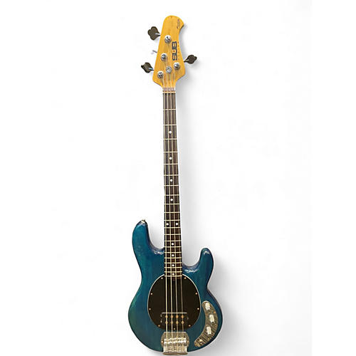 Used Sterling by Music Man Sub 4 Ocean Blue Electric Bass Guitar Ocean Blue
