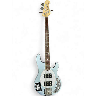Used Sterling by Music Man Sub 4 Silver Electric Bass Guitar