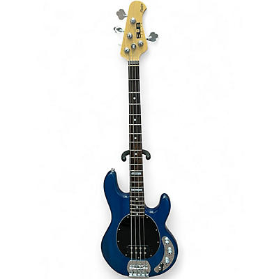 Used Sterling by Music Man Sub 4 Trans Blue Electric Bass Guitar