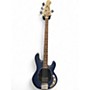 Used Sterling by Music Man Sub 4 Trans Blue Electric Bass Guitar Trans Blue