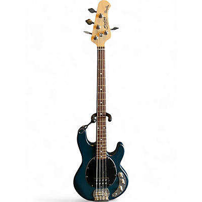 Sterling by Music Man Used Sterling by Music Man Sub 4 Transparent Blue Electric Bass Guitar