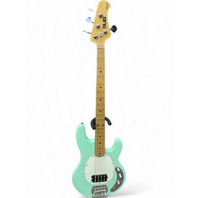 Used Sterling by Music Man Sub 4 Turquoise Electric Bass Guitar