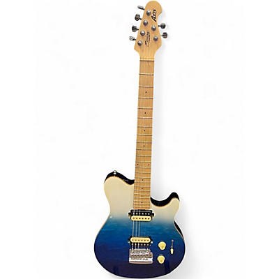Used Sterling by Music Man Sub AX3 Axis Blue Fade Solid Body Electric Guitar