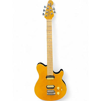 Used Sterling by Music Man Sub AX3 Axis Desert Sun Yellow Solid Body Electric Guitar