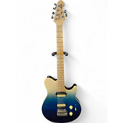 Used Sterling by Music Man Sub AX3 Axis GREY BLUE GRADIENT Solid Body Electric Guitar