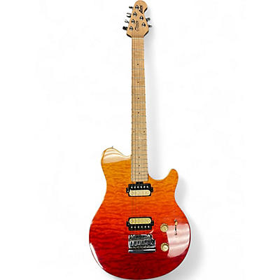 Used Sterling by Music Man Sub AX3 Axis SPECTRUM RED Solid Body Electric Guitar