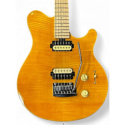 Used Sterling by Music Man Sub AX3 Axis Trans Gold Solid Body Electric Guitar