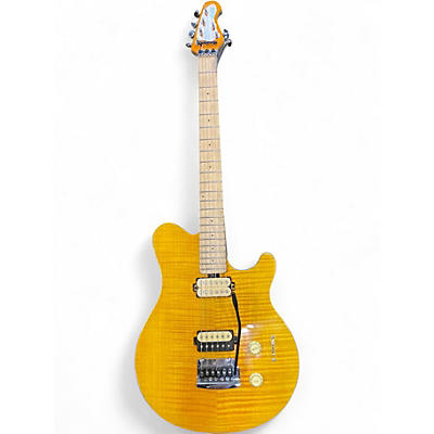 Used Sterling by Music Man Sub AX3 Axis Trans Gold Solid Body Electric Guitar