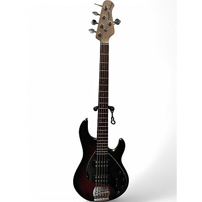 Used Sterling by Music Man Sub Series Stingray 5 HH Ruby Burst Electric Bass Guitar