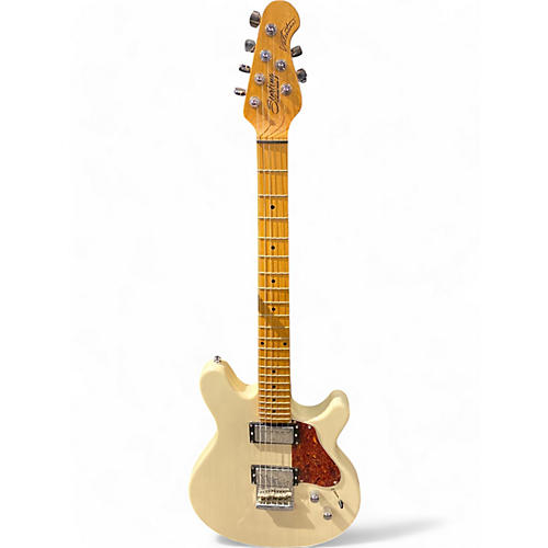 Used Sterling by Music Man Valentine Trans Buttermilk Solid Body Electric Guitar Trans Buttermilk