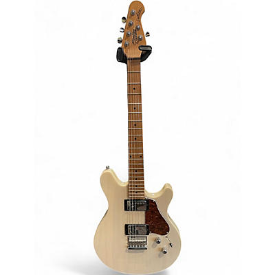 Used Sterling by Music Man Valentine Trans Buttermilk Solid Body Electric Guitar