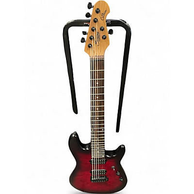 Used Sterling by Music Man ason Richardson Signature 7-String Cutlass Dark Scarlet Burst Satin Solid Body Electric Guitar