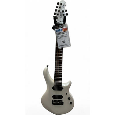 Used Sterling by Music Man john petrucci majesty 7 string Pearl White Solid Body Electric Guitar