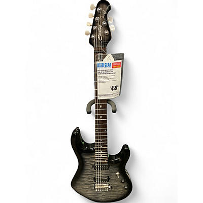 Used Sterling by Music Man jp100 Trans Black Solid Body Electric Guitar