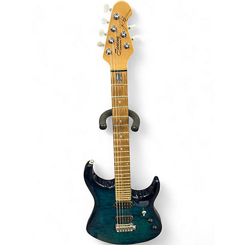 Used Sterling by Music Man jp150 Cerulean Blue Solid Body Electric Guitar Cerulean Blue