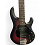 Used Sterling by Music Man sting ray 5 Candy Red Burst Electric Bass Guitar Candy Red Burst