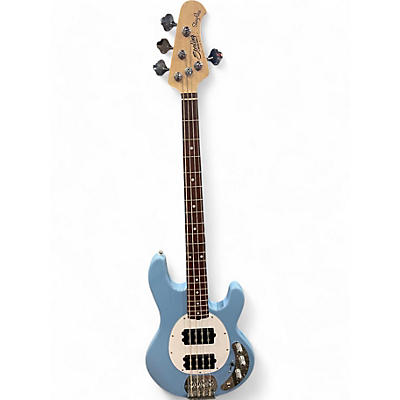 Used Sterling by Music Man sting ray Blue Electric Bass Guitar