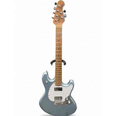 Used Sterling by Music Man sting ray fire mist silver Solid Body Electric Guitar