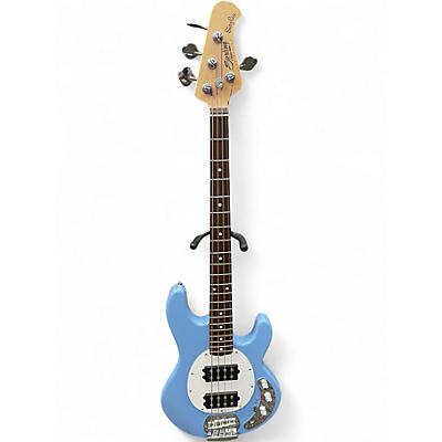Used Sterling by Music Man sting ray sub series Chopper Blue Electric Bass Guitar