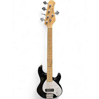 Used Sterling by Music Man stingray 5 sub series black and white Electric Bass Guitar