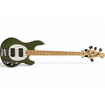 Used Sterling by Music Man  stingray  Green Electric Bass Guitar