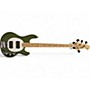 Used Sterling by Music Man  stingray  Green Electric Bass Guitar Green