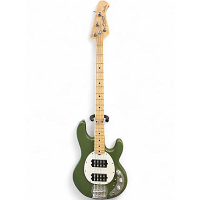 Used Sterling by Music Man stingray olive green Electric Bass Guitar