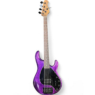 Used Sterling by Music Man stingray ray35 h sparkle purple Electric Bass Guitar