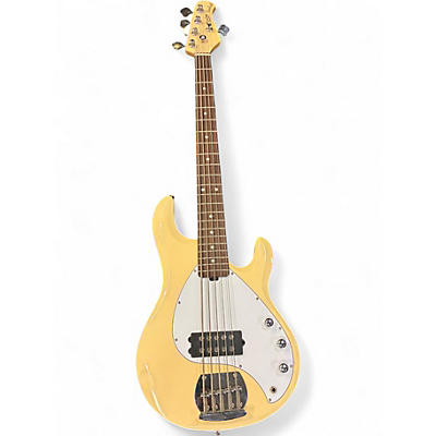 Used Sterling by Music Man sub sting ray 5 Antique White Electric Bass Guitar