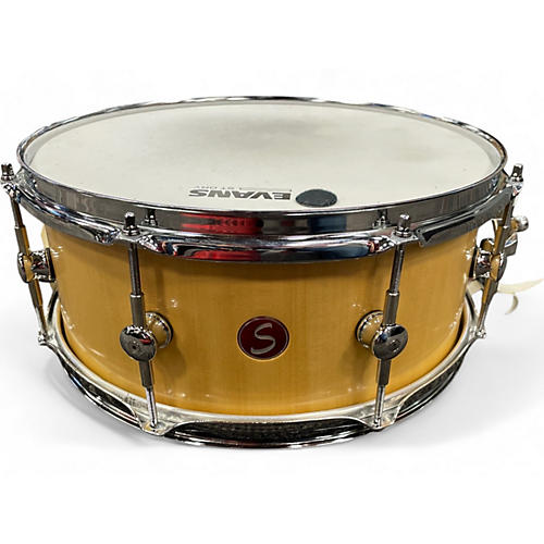 Used Sugar Percussion 14in 14X6 ALASKAN CEDAR Natural Drum Natural 33