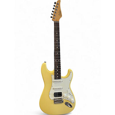 Used Suhr Classic S HSS Vintage Yellow Solid Body Electric Guitar