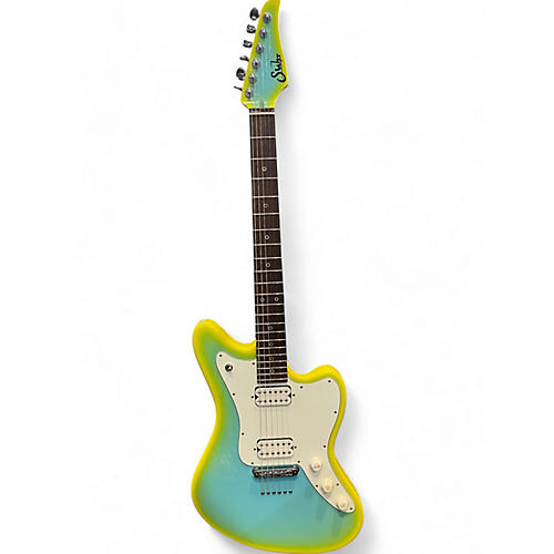 Suhr Used Suhr Custom JM Classic Yellow Blue Burst Solid Body Electric Guitar Yellow Blue Burst