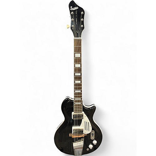 Used Supra 1575JB Black Holiday Black Hollow Body Electric Guitar Black