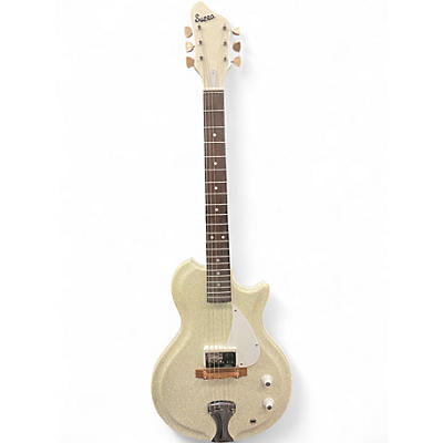Used Supro 1572SW Belmont Sparkle White Solid Body Electric Guitar