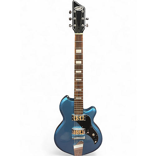 Used Supro 2020BM Westbury Dual Pickup Island Series Ocean Blue Metallic Solid Body Electric Guitar Ocean Blue Metallic