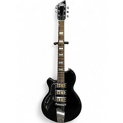 Used Supro 2030BM Hampton Black Solid Body Electric Guitar