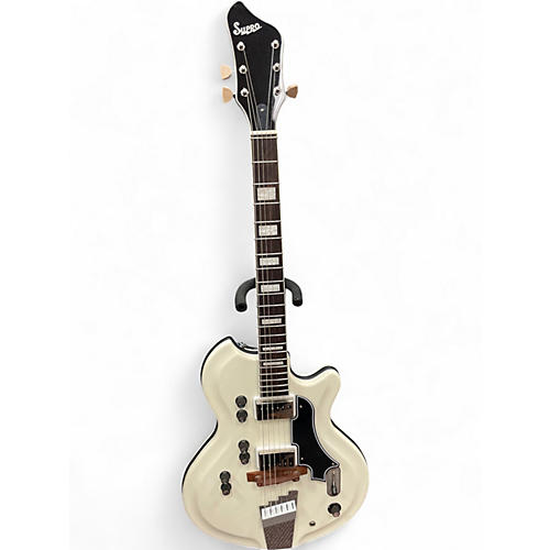 Used Supro Martinique Alpine White Hollow Body Electric Guitar Alpine White