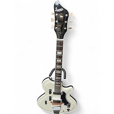 Used Supro Martinique Alpine White Solid Body Electric Guitar