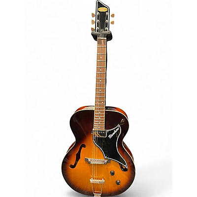 Used Supro Ranchero Sunburst Hollow Body Electric Guitar