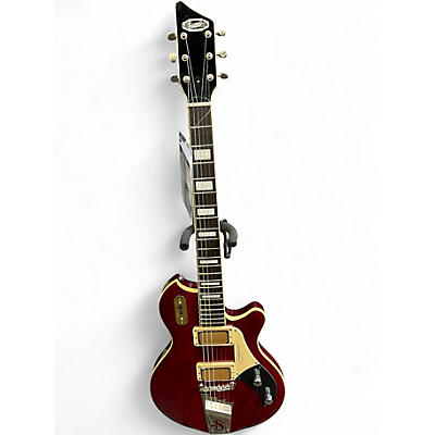 Used Supro SILVERWOOD TRANS CHERRY Solid Body Electric Guitar